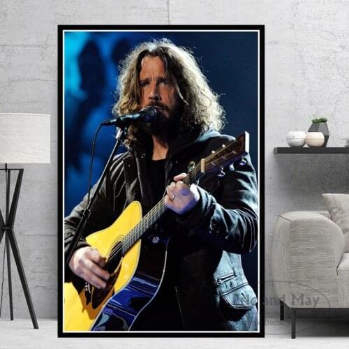 Posters And Prints Chris Cornell Guitar Music Star Wall Art Picture Canvas Painting Vintage Poster Decorative Home Decor Quadro