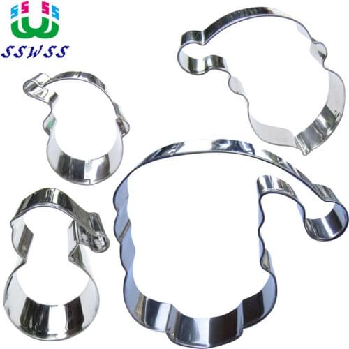 Christmas Hat And Little Snowman Shape Cake Decorating Tools,Christmas Cookie Baking Molds,Direct Selling