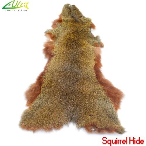 FULLIIFISH Fly Fishing Whole Pine Squirrel Hide Dense Natural Barred Red Belly Squirrel Skin Hair Nymph Dub Fly Tying Materials