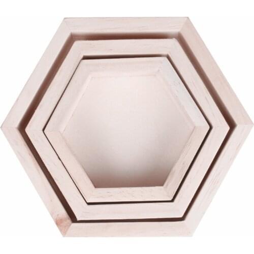 Hexagonal Wood Display Tray Bracelets Bangle Earrings Ring Display Tray Jewelry Display Tray