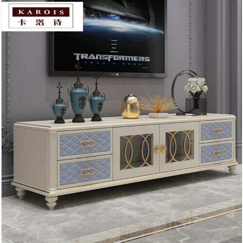 KAROIS DY8302American Solid Wood Tv Cabinet Nordic Minimalist Floor Cabinet New Living Room Furniture