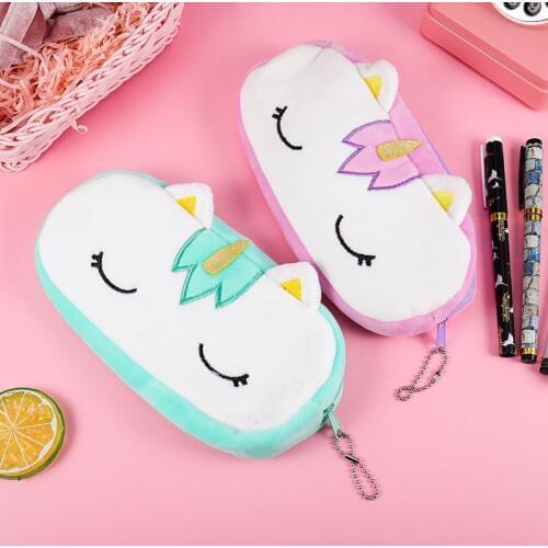 1 Pcs Kawaii Pencil Case unicorn School Pencil Box Pencilcase Pencil Bag School Supplies Stationery