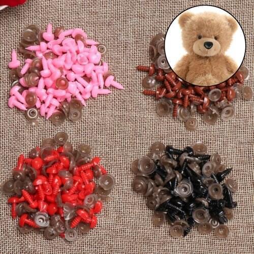 100Pcs/Pack Handmade Crafts Plastic Triangle Noses for Dolls Toys Bear DIY Safety Nose Buttons Doll Toy Accessories Safety Parts