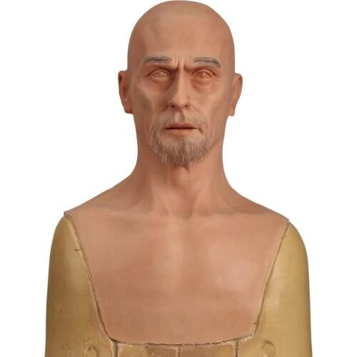 U-CHARMMORE Realistic Silicone Cosplay Halloween Silicone Mode Handmade Party Headgear Props Adult