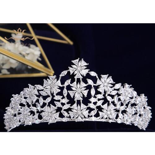 High quality European Brides Full Zircon Tiaras Crowns Headpieces Evening Hairbands Bridal Hair Accessories Wedding Headwear