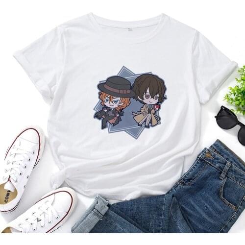 Y2k Japanese Cartoon Anime Graphic Print T-shirts Women Fashion Casual Cute Tee Women O Collar Loose Short Sleeve Women Tshirt
