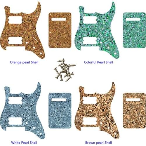 Guitar Pickguard -For US 11 Screw Holes HH Strat With Tremolo Bridge Player Humbucker Scratch Plate & Back Plate