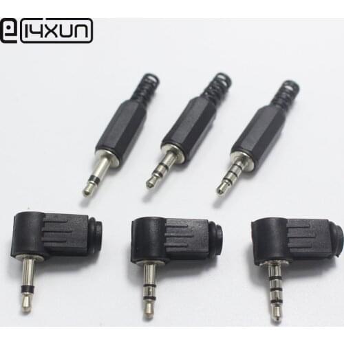 1pcs 3.5mm Audio Mono Stereo Male jack Plug 3.5 mm 2pole 3pole 4pole Right Angle Plugs for Phone Headset