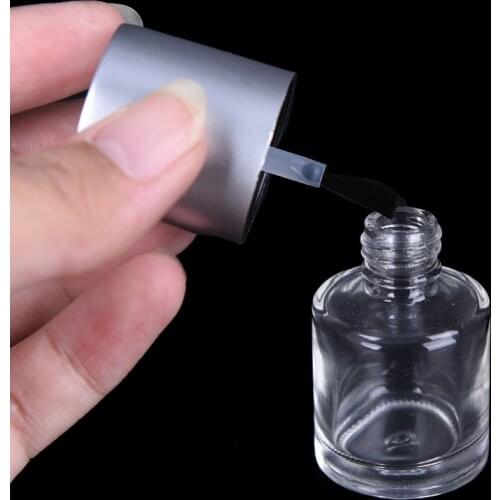 1 Pc 5/10 Ml Empty with a cover Brush Empty cosmetic containers Nail Glass bottles With cap Transparent glass Nail polish bottle