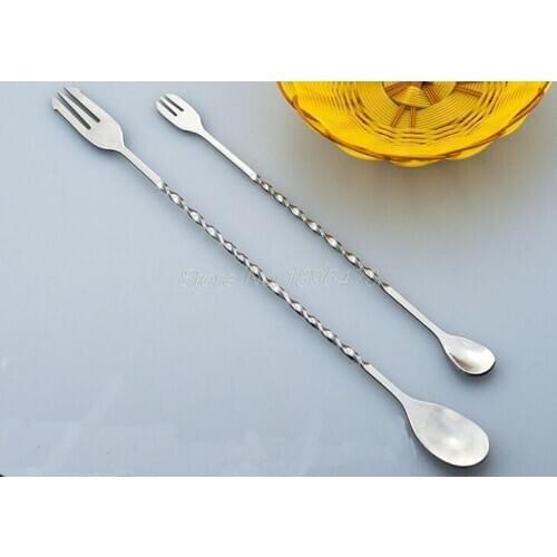 100PCS Home Bar Cocktail Drink Mixer Muddler Stirrer Stirring Mixing Spoon Ladle bar tool Fast shipping for DHL TNT Fedex