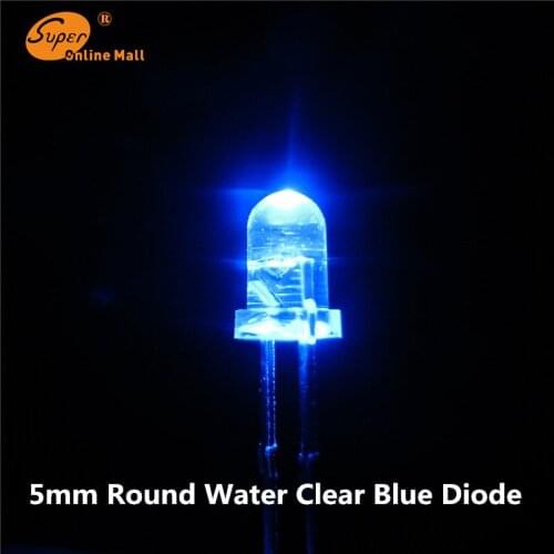 5mm blue 1000PCS ROUND TOP WATER CLEAR Emitting Diodes Urtal Bright LEDS lamp 5MM led kit