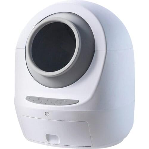 White Self Cleaning Cat Litter Box Furniture High House Fully Enclosed Cat Litter Box Automatic Arenero Gato Cat Toilet BD50CB