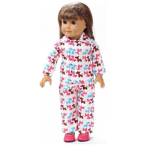 Free shipping new hot sell fashion clothes pajamas for 18inch doll party b24