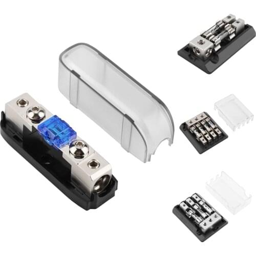 Car Stereo Fuse Holder, Auto Agu Audio Fuse Box Power Distribution Block 4Ga In 4Ga Out
