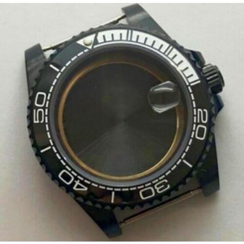 40mm PVD Watch Case fit NH35A NH36A MIYOTA 8215 821A 8205 Seeing/Solid Glass Back