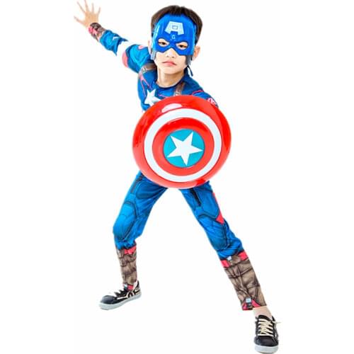 Boys Girls Movie Superhero Kids Muscle Captain Costume Child Cosplay Super Hero Halloween Costumes for Kids