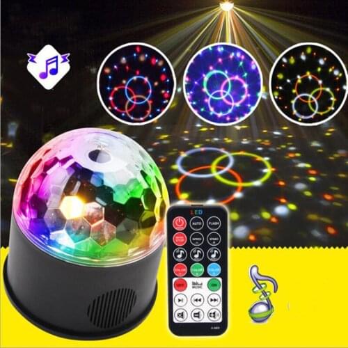 Sound Control Disco Light 9W LED Stage Light Bluetooth Magic Ball Light RGB Stage Effect Light Flash Party Decoration Lighting