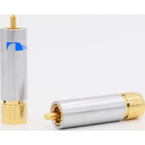 HI END Gold Plated RCA Plug Set screw Connector RCA Connector Video