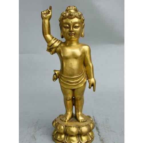 Chinese Buddhism temple Brass stand Shakyamuni Sakyamuni Amitabha Buddha Statue