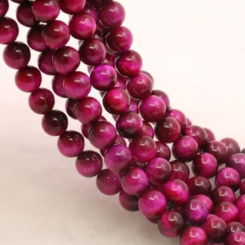 Vintage Classic New Red Natural Tiger Eyes Stone 4/6/8/10/12mm Fashion Round Beads Making Jewelry Loose Beads 15inch B1028