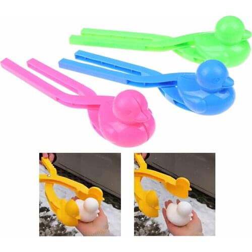 Creative Outdoor Fun Sports Cartoon Lovely Duck Shaped Snowball Maker Clip Children Outdoor Winter Snow Sand Mold Tool