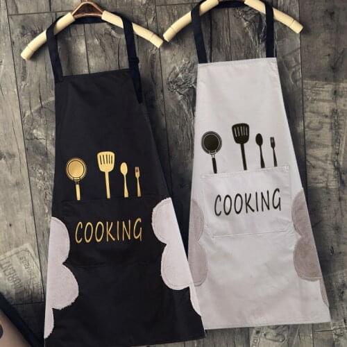 Kitchen Aprons for Women Men Household Aprons for Kitchen Wipeable Waterproof Oil-Proof tablier cuisine femme Baking Accessories