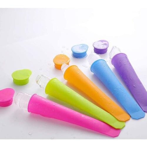 Summer Silicone Ice Cream Mold Homemade Popsicle Molds Kitchen DIY Frozen Freezer Juice Popsicle Maker 3pcs/pack