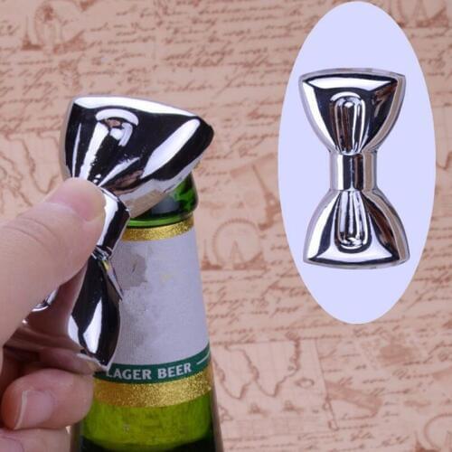 Silver Finish Metal Bow Tie Bottle Opener Wedding&Bridal Shower Favors For Guest F20173417