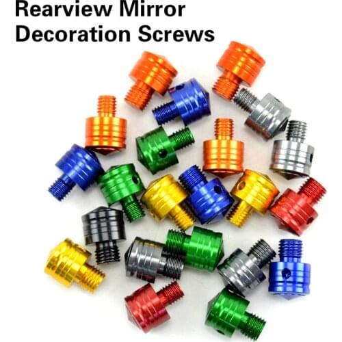 Motorcycle Modified Mirror Seat Screw Plug Scooter Decorative Mirror Plug Screw Paired Screw 10mm Orthodontics