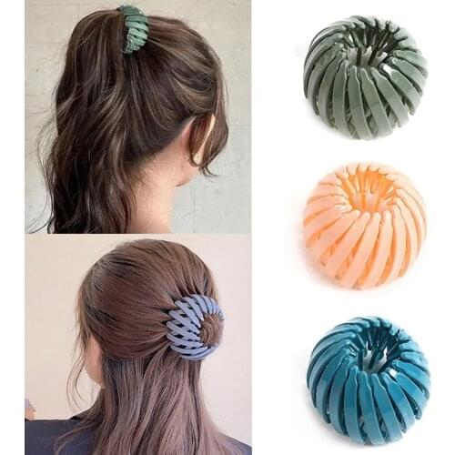 New Bud Bun Claws For Women Ponytail Holder Hair Clip Barrette Crab Girls Horsetail Buckle Clamp DIY Hairstyle Maker Hairgrip