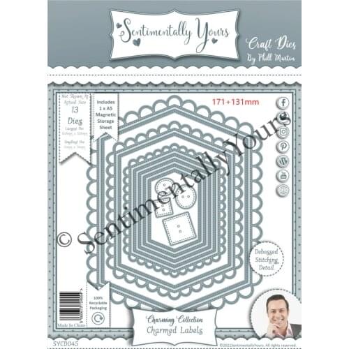 Charmed Labels Metal cutting dies cut die mold card Scrapbook paper craft knife mould blade punch stencils