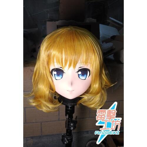RAIGEKI MAKS 77) Resin 3/4 Lolita Crossdresser DOLL BJD Cos Crossdress Head Kigurumi Anime Alice Cosplay Masks