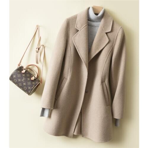 Luxury clothes Women Cashmere coat Double-sided Wool coats European fashion Autumn / Winter short Outwear Quality Assurance 1795