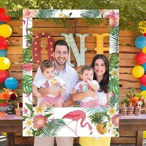 Pink Flamingo Party Decor Pineapple Girl 1st Birthday Party Babyshower Supplies Flamingo Wedding Happy Birthday Party Decor Kids