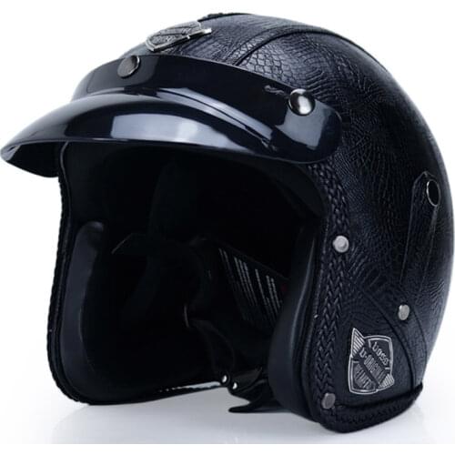 Open Face 3/4 Helmet Motorcycle Vespa Men Women DOT Approved Cascos Retro Vintage Scooter Jet Motorbik Capacete De Moto