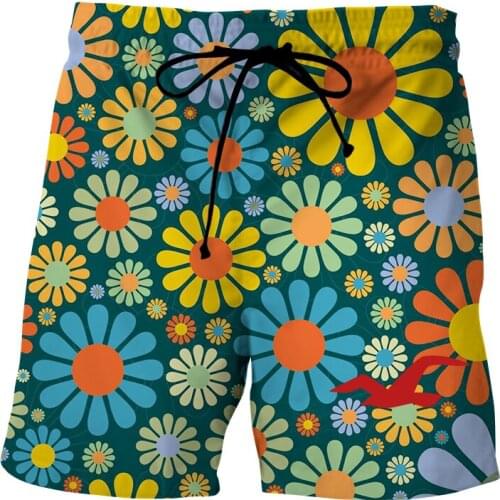 Summer 3D Flowers Printing shorts women Thin Sport Shorts men Pants Quick Dry Holiday Surf board shorts bermudas short homme