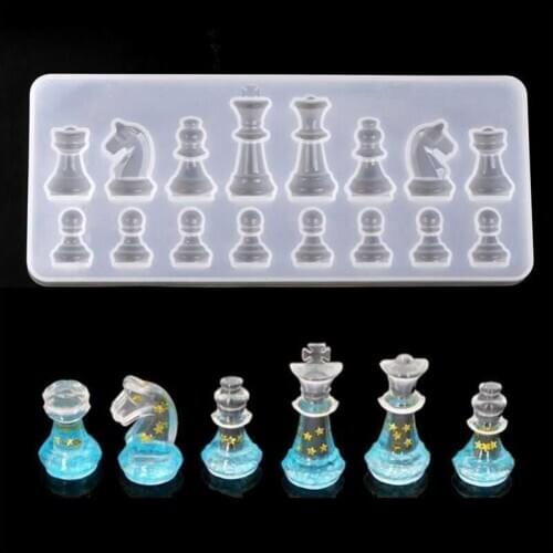 Silicone Mold For Resin International Chess Shape Silicone uv Resin DIY Clay Epoxy Resin Pendant Molds