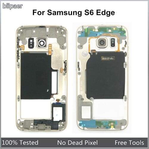 Middle Back Frame Chassis Plate Bezel Back Housing Frame For Samsung S6 edge G925F G9250 G925A