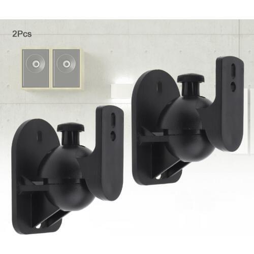 2pcs Universal SW - 03B 5KG Black ABS Plastics Wall Mounted Bracket for Speaker and Loudspeaker Box