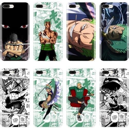 Back Cover For iPhone 6 S 6S 7 8 X XR XS Max Roronoa Zoro One Piece Cartoon Soft Silicone Phone Case For iPhone 6 S 6S 7 8 Plus