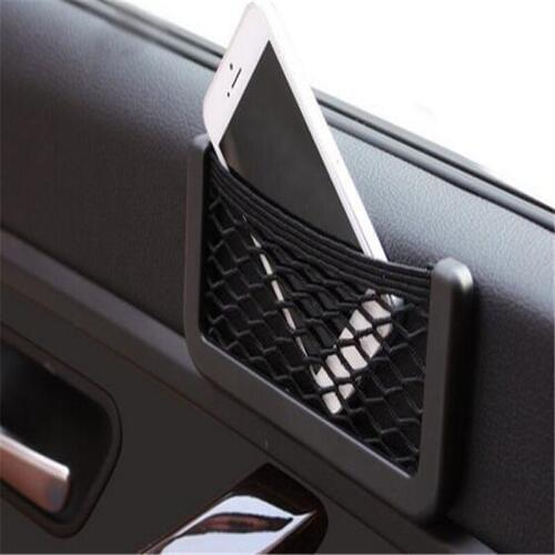 100 X Car styling 14.5CM X 8CM Storage Net Bag Organizer Stickers For Cars Accessories