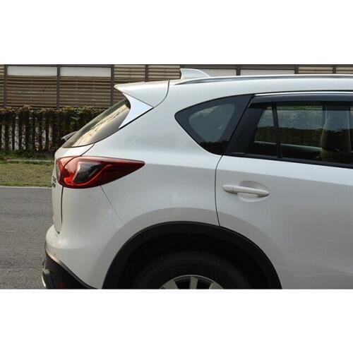 2012-2015 For Mazdas CX-5 CX5 ABS Chrome Rear Spoiler Wing Side Triangle Sticker trim