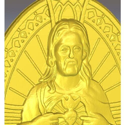 3d model relief for cnc in STL file format Jesus_2