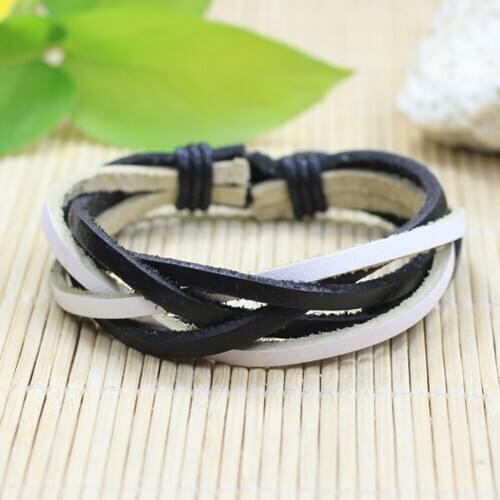 6pcs/set Wrap Woven Handmade Ethnic Tribal Bracelets Male Women Fashion Leather Bracelet Men Bangle Wholesale Jewelry Gift J101