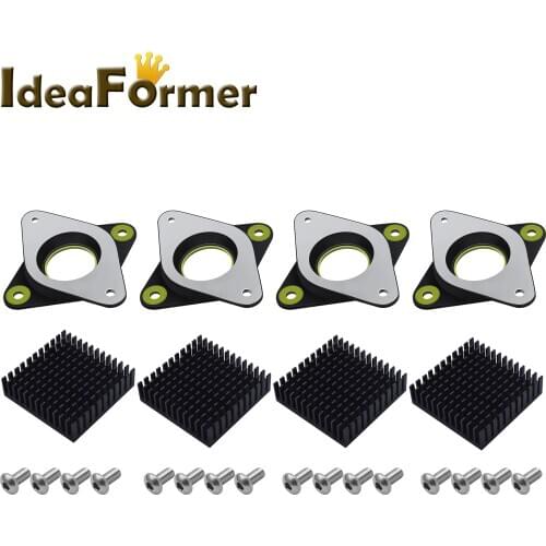 3D Parts NEMA 17 Stepper Damper Meal & Rubber Stepper Motor Vibration Damper Imported genuine shock absorber With Heatsink