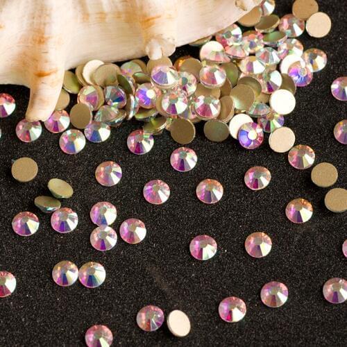 Shiny Diamond Design Polish Non Hotfix SS6 1440Pcs Crystal AB Rhinestone 3D Nail Art Decorations Flatback Rhinestones Painting