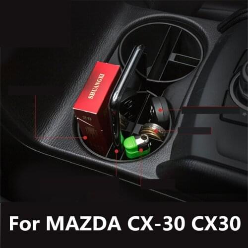 For MAZDA CX-30 CX30 Car Central Armrest Storage Box Console Arm Rest Tray Holder Case Palle Water Cup Storage Box Accessories