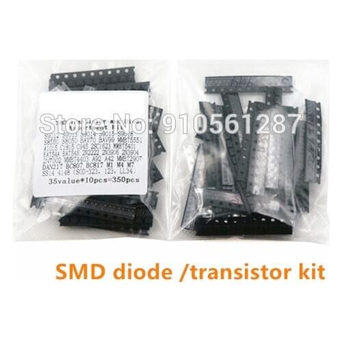 SMD diode transistor kit 1N4148 S8550 S8050 MMBT5401 BAV99 2N2222 2N7002 DAN217 BC817 BC807 A1015 BAT54 1N4007 BAV70 2N3906 A42