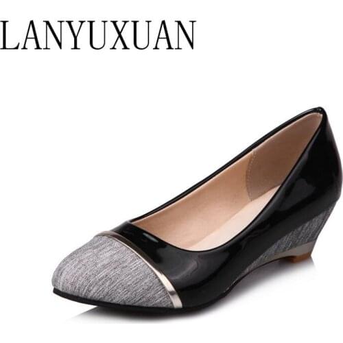 LANYUXUAN Big size 29-52 Ladies Woman Women Flats Boat Zapatos spring Summer autumn winter Style Chaussure Homme Shoes 8012