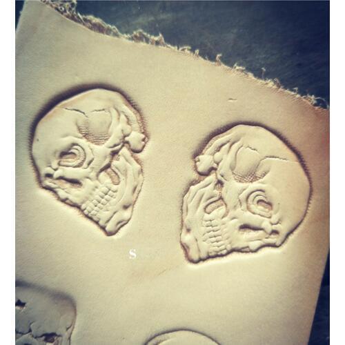 Locomotive style 3D Skull design Hand-work leather working tools carving punches stamp craft leather with leather carving tools